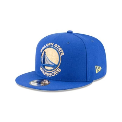 Blue Golden State Warriors Hat - New Era NBA Squad Twist 9FIFTY Snapback Caps USA6723501